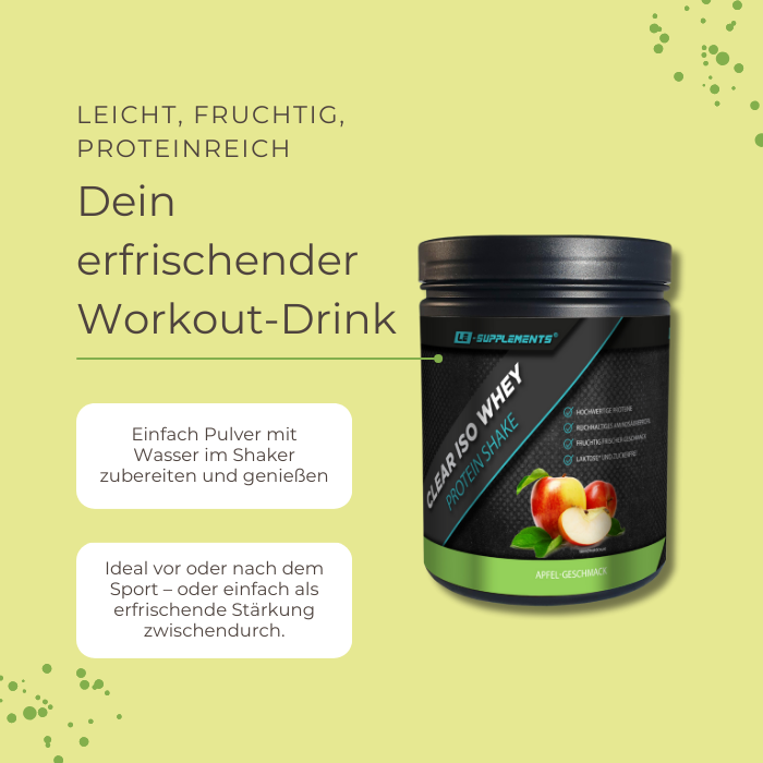 Drink mit Clear Whey Apfel Geschmack