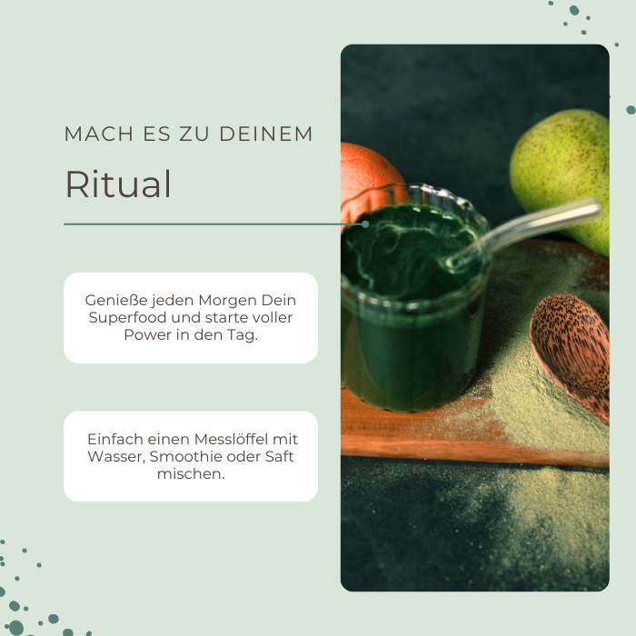 Ritual mit Greens Pulver