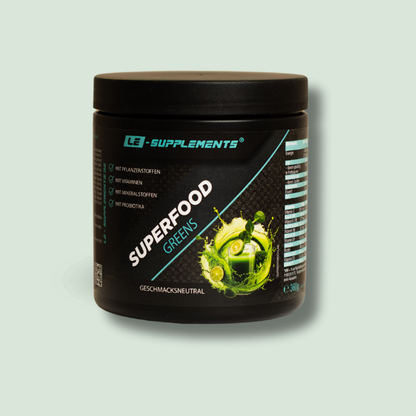 Dose mit Superfood Greens Pulver